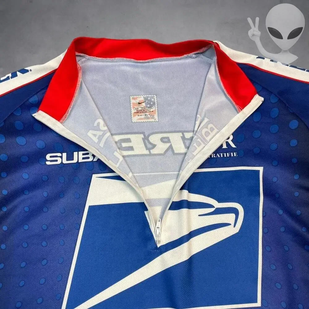Vintage Nike USPS Cycling Jersey Mens 2XL Pro Team Subaru Visa United States - Picture 3 of 7